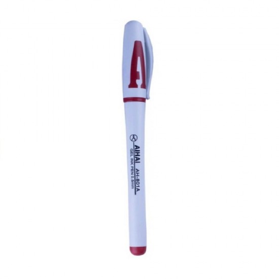 Pix cu Gel Aihao 801, Culoare Rosu - Rechizite Scolare
