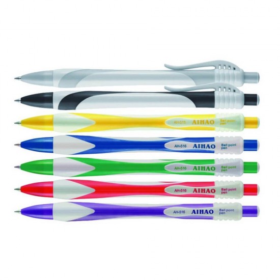 Pixuri AIHAO, Varf 0.7 mm, 12 Buc/Set, Scriere Albastra, Mecanism Retractabil, Set de Pixuri, Set Pixuri Albastre, Pixuri Scoala, Pixuri Albastre, Pix Albastru, Pixuri Colorate, Pix Colorat, Set Pixuri Colorate