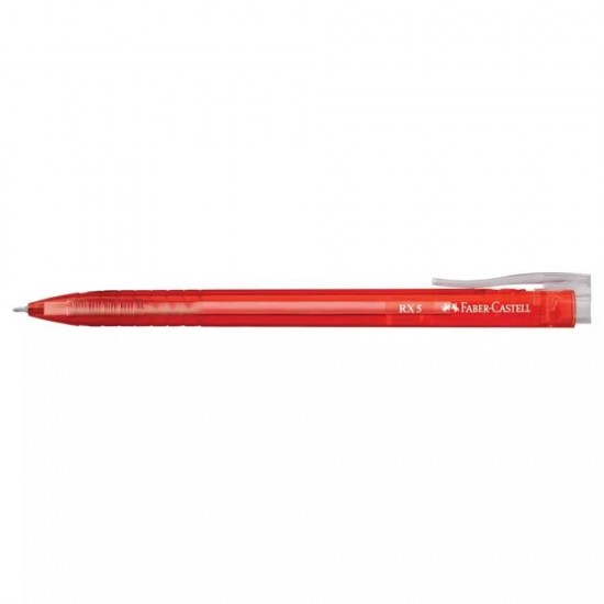 Pix Roller Rosu cu Mecanism Faber-Castell RX5, Semi-Gel, 0.5 mm, Pixuri Roller, Pixuri cu Mecanism, Pix cu Gel, Pix Faber-Castell, Pixuri Faber-Castell, Pix Rosu, Pixuri Rosii, Pixuri Scriere, Pix Scriere, Pix Elevi, Pix Studenti, Pixuri Elevi