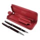 Set de Pix si Stilou DACO cu Penita Iridium Tip M, Pix cu Mina Parker 1 mm, Culoare Corp Visiniu, Stilou cu Pix, Stilou DACO, Pix DACO, Pix cu Mina Parker