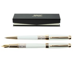 Set de Pix si Stilou DACO cu Penita Iridium Tip F, Pix cu Mina Parker 1 mm, Culoare Corp Alb, Stilou cu Pix, Stilou DACO, Pix DACO, Pix cu Mina Parker Set de Pix si Stilou DACO cu Penita Iridium Tip F, Pix cu Mina Parker 1 mm, Culoare Corp Alb, Stilou cu Pix, Stilou DACO, Pix DACO, Pix cu Mina Parker