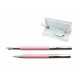 Set de Pix si Stilou DACO cu Penita Iridium Tip F, Pix cu Mina Tip Parker 1 mm, Culoare Corp Roz, Stilou cu Pix, Stilou DACO, Pix DACO, Pix cu Mina Parker