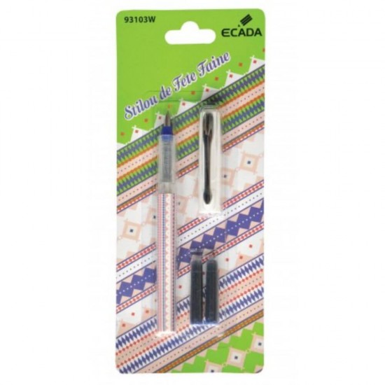 Stilou pe Blister ECADA, cu Clama Magnetica si 2 Patroane de Cerneala Incluse, Multicolor, Plastic, Stilou Scolari, Stilouri Scolare, Stilou Scoala, Stilou Plastic, Stilou cu Patroane, Stilou Copii, Stilou Prescoalari, Stilou cu Blister, Stilou Ecada