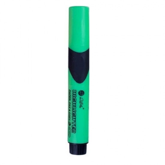Textmarker cu Grip Willgo, Verde Fluorescent cu Varf Tesit - Highlighter Text