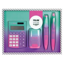 Set Cadou Milan Sunset: Ascutitoare Compact, Pix Compact cu Cerneala Albastra, Creion Mecanic Compact 0.7 mm, Calculator, 155x210x40 mm, Multicolor, Seturi Cadou, Set Pix Creion Mecanic si Calculator, Set Pix Creion Mecanic Set Cadou Milan Sunset: Ascutitoare Compact, Pix Compact cu Cerneala Albastra, Creion Mecanic Compact 0.7 mm, Calculator, 155x210x40 mm, Multicolor, Seturi Cadou, Set Pix Creion Mecanic si Calculator, Set Pix Creion Mecanic