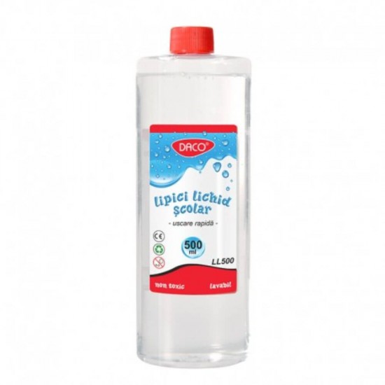 Lipici Lichid DACO, 500 ml, Lipici Transparent pentru Uz Scolar, Lipici Scoala Lichid, Lipici Scoala Transparent, Lipici Lichid Transparent Daco, Lipici Lichid Transparent, Aracet Transparent, Lipici Lichid Instant, Lipici cu Uscare Rapida