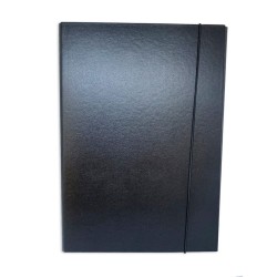 Mapa din Carton cu Elastic, 245x320x30 mm, Max. 300 Coli, Neagra, Mapa pentru Documente, Mapa pentru Organizat, Mapa pentru Depozitare