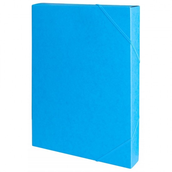 Set 9 Mape A4 cu Burduf 4 cm si Elastic pe Colturi, Carton 450 g/m², Albastra, Mapa OFFICE Products, Mapa pentru Documente, Mapa pentru Organizat, Mapa pentru Depozitat 