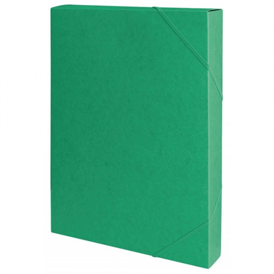 Set 9 Mape A4 cu Burduf 4 cm si Elastic pe Colturi, Carton 450 g/m², Verde, Mapa OFFICE Products, Mapa pentru Documente, Mapa pentru Organizat, Mapa pentru Depozitat 