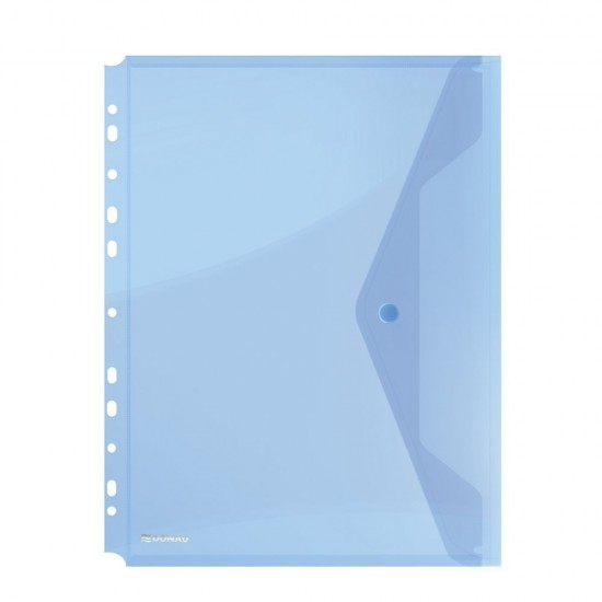 Set 4 Mape din Plastic DONAU A4 cu Capsa, 310x238 mm, Perforatii pentru Indosariere, Culoare Albastra, Mapa pentru Documente, Mapa pentru Organizat, Mapa pentru Depozitat
