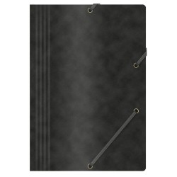 Set 10 Mape din Carton A4 cu Burduf si Elastic pe Colturi, Neagra, Mapa OFFICE Products, Mapa pentru Documente, Mapa pentru Organizat, Mapa pentru Depozitat 