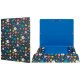 Mapa din Carton Milan Model Floral 33.5x25.5 cm, Multicolor, Prindere cu Elastic, Mape din Carton, Mape pentru Acte, Dosar Documente, Mapa cu Elastic, Mape Arhivare Documente, Mapa Carton cu Elastic, Dosar Mapa Carton