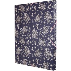 Mapa Carton MILAN, Model Flowers, 36x25x3 cm, Prindere cu Elastic, Multicolor, Mape din Carton, Mape pentru Acte, Dosar Documente, Mapa cu Elastic, Mapa Scolari, Mape Arhivare Documente, Mapa Carton cu Elastic, Dosar Mapa Carton