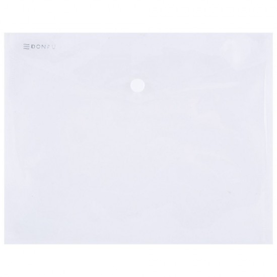 Set 10 Mape din Plastic C5 DONAU cu Capsa si Clapeta in V, 240x185 mm, Polipropilena 180 Mic, Model Transparent, Mapa pentru Documente, Mapa pentru Organizat, Mapa pentru Depozitat