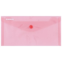 Set 10 Mape din Plastic DL DONAU cu Capsa si Clapeta in V, 225x126 mm, Polipropilena 180 Mic, Culoare Rosie, Mapa pentru Documente, Mapa pentru Organizat, Mapa pentru Depozitat