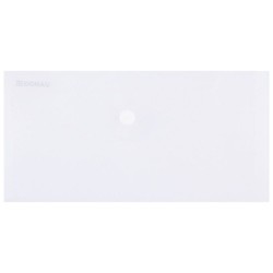 Set 10 Mape din Plastic DL DONAU cu Capsa si Clapeta in V, 225x126 mm, Polipropilena 180 Mic, Model Transparent, Mapa pentru Documente, Mapa pentru Organizat, Mapa pentru Depozitat