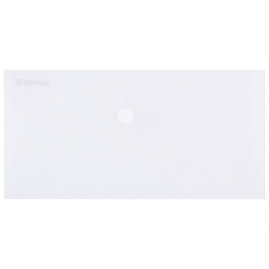 Set 10 Mape din Plastic DL DONAU cu Capsa si Clapeta in V, 225x126 mm, Polipropilena 180 Mic, Model Transparent, Mapa pentru Documente, Mapa pentru Organizat, Mapa pentru Depozitat