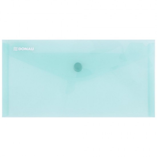 Set 10 Mape din Plastic DL DONAU cu Capsa si Clapeta in V, 225x126 mm, Polipropilena 180 Mic, Culoare Verde, Mapa pentru Documente, Mapa pentru Organizat, Mapa pentru Depozitat