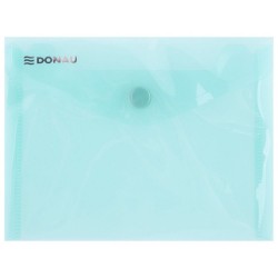 Set 10 Mape din Plastic A6 DONAU cu Capsa si Clapeta in V, 150x115 mm, Polipropilena 180 Mic, Culoare Verde, Mapa pentru Documente, Mapa pentru Organizat, Mapa pentru Depozitat