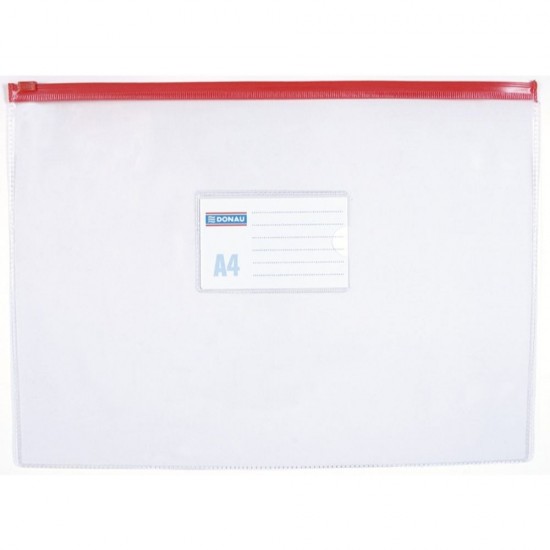 Set 24 Mape A4 din Plastic Zip Bag DONAU cu Fermoar Color, 330x240 mm, Polipropilena 170 Mic, Transparente, Mapa pentru Documente, Mapa pentru Organizat, Mapa pentru Depozitat