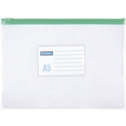 Set 24 Mape din Plastic A5 Zip Bag DONAU cu Fermoar Color, 240x180 mm, Polipropilena 170 Mic, Model Transparent, Mapa cu Fermoar, Mapa pentru Documente, Mapa pentru Organizat, Mapa pentru Depozitat