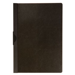 Mapa din Plastic Q-CONNECT cu Clips Metalic, 220x310 mm, Coperta Frontala Transparenta si Coperta Spate Neagra, Mape din Plastic cu Clips Metalic, Mapa pentru Documente, Mapa pentru Organizat, Mapa pentru Depozitat