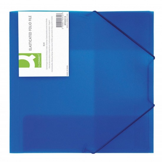Mapa din Plastic Q-CONNECT cu Elastic pe Colturi, 247x319 mm, Culoare Albastra, Mapa pentru Documente, Mape Plastic A4, Mapa Protectie Documente, Mape Documente, Mape pentru Scoala