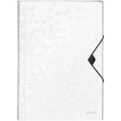 Mapa din Plastic A4 Leitz Wow, Alb Metalizat, 6 Compartimente, Mapa Proiecte, Mapa Prezentare A4, Mapa Leitz, Mapa Proiecte  Leitz, Mapa Compartimente Leitz, Mapa Proiecte Compartimente Leitz