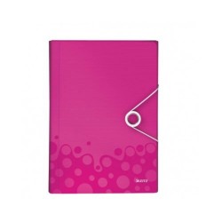 Mapa din Plastic A4 Leitz Wow, Roz Metalizat, 6 Compartimente, Mapa Proiecte, Mapa Prezentare A4, Mapa Leitz, Mapa Proiecte  Leitz, Mapa Compartimente Leitz, Mapa Proiecte Compartimente Leitz