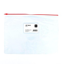 Mapa de Protectie A4 Tip Zip Deli, Buzunar pentru Carti de Vizita, Material PVC de 180 Microni, Rosu, Mapa Protectie Documete cu Fermoar, Mapa Protectie Hartii, Mapa Deli Protectie cu Fermoar, Mapa Protectie Rosie