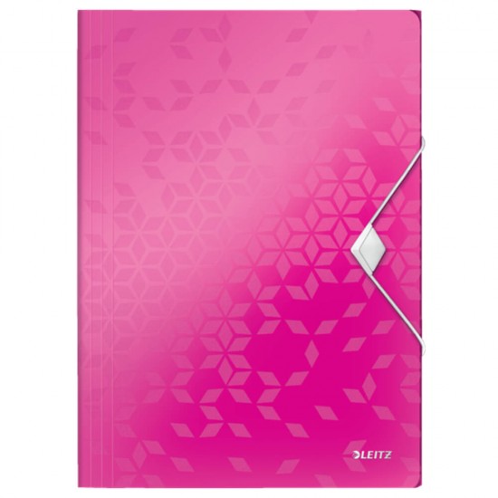 Mapa cu Elastic A4 Leitz Wow, Roz Metalizat, Mapa Proiecte, Mapa Prezentare A4, Mapa Leitz, Mapa Proiecte  Leitz