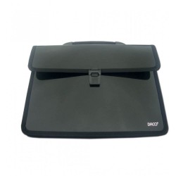 Mapa Plastic DACO, 332x235x90 mm, 2 Compartimente si Maner, Neagra, Mape din Plastic, Mapa pentru Documente, Mapa Documente Plastic, Mape Arhivare, Dosare Documente, Dosar Arhivare, Dosare Plastic, Mape cu Maner