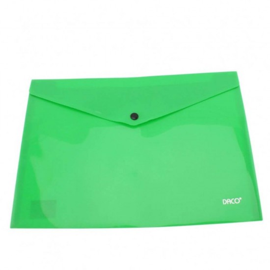 Mapa Plic Plastic A4 DACO, Inchidere cu Capsa, 200 MIC, Verde Deschis, Mape din Plastic, Mapa cu Capsa, Mape Scolari, Mape pentru Acte, Mape Arhivare Documente, Mapa Plastic cu Capsa, Dosar Mapa Plastic, Dosar Documente