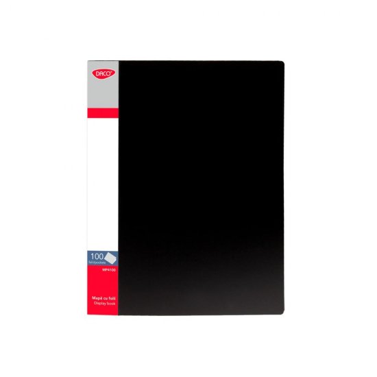 Mapa A4 100 Folii Daco, Negru, Plastic, Mapa Plastic, Mape A4, Mape cu Folii, Mapa cu Folii, Mape Plastic, Mape Documente, Mape Daco, Mape Negre, Mapa Documente, Mapa Portofoliu, Mape Portofoliu, Mapa Acte