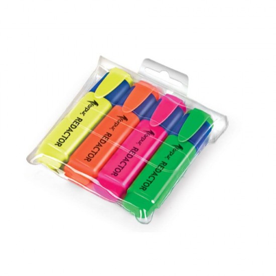Set 4 Textmarkere FORPUS Redactor, 4 Culori Diferite, Textmarker, Textmarker Pastel, Textmarkere Fosforescente, Textmarkere Fluorescente, Evidentiator Pastel, Evidentiatoare, Markere Evidentiatoare, Markere Fosforescente