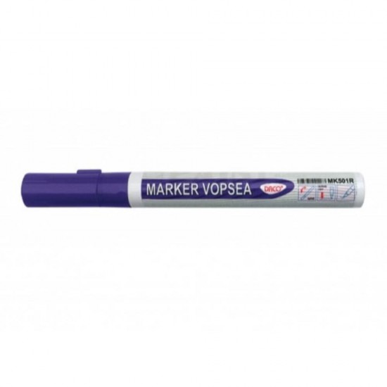 Marker DACO Vopsea Mov, Varf 1-2 mm, Marker, Marker Mov, Markere Mov, Marker cu Vopsea Mov, Marker Mov pe Baza de Alcool, Set Markere Mov, Marker Mov pentru Scoala, Marker pentru Scoala, Markere Scoala, Accesorii Scoala