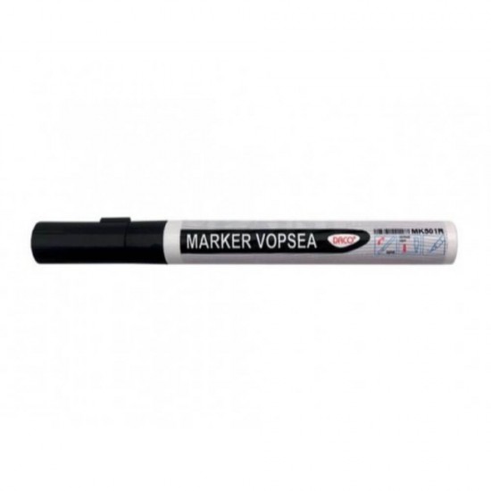 Marker DACO Vopsea Neagra, Varf 1-2 mm, Marker, Marker Negru, Markere Negre, Marker cu Vopsea Neagra, Marker Negru pe Baza de Alcool, Set Markere Negre, Marker Negru pentru Scoala, Marker pentru Scoala, Marker Scoala, Accesorii Scoala