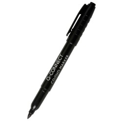 Set 10 Markere Permanente Q-CONNECT pentru CD/DVD, Varf Subtire si Rotund, Scriere 1 mm, Negru, Marker Permanent, Markere pentru CD/DVD, Accesorii Birou, Instrumente de Scris