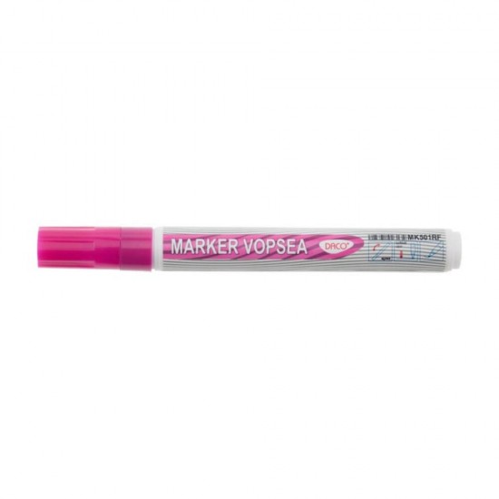 Marker DACO Vopsea Roz Fluorescenta, Varf 1-2 mm, Marker, Marker Roz, Markere Fosforescente, Markere Fluorescente, Marker cu Vopsea Roz, Set Markere Fosforescente, Marker Roz pentru Scoala, Marker Fosforescent pentru Scoala