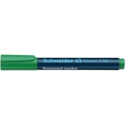 Set 10 Markere Permanente Schneider Maxx 130, Varf Rotund, Scriere 1-3 mm, Verde, Marker Permanent, Accesorii Birou, Instrumente de Scris