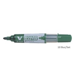 Set 10 Markere PILOT Vboard Verzi pentru Tabla Magnetica, Marker, Marker Verde, Markere Verzi, Marker cu Cerneala Verde, Marker Nepermanent Tabla, Markere Nepermanente Tabla, Marker Verde Tabla Magnetica, Marker Whiteboard