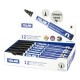 Set 12 Markere Permanente MILAN, Negre, Varf Tesit 2-5 mm, Marker, Marker Negru, Markere Negre, Marker cu Cerneala Neagra, Marker Permanent, Markere Permanente, Marker Permanent Negru, Set Markere cu Cerneala Neagra, Set Markere Negre