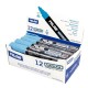 Set 12 Markere Sticla Milan Fluoglass, Varf de 2-4 mm, Albastre, Marker Albastru, Markere, Markere Albastre, Markere pentru Sticla, Marker Milan, Marker pentru Scoala, Markere Scoala
