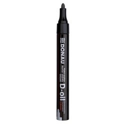 Marker Permanent pe Baza de Ulei, Varf Rotund, Scriere 2.8 mm, Culoare Neagra, Marker Colorat, Marker pentru Birou