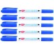 Set 5 Markere CD DACO, Doua Capete de Scriere, Varf 0.5-1 mm, Albastre, Marker CD, Marker DVD, Marker Permanent CD, Markere, Marker Albastru, Markere Albastre, Marker cu Vopsea Albastra, Marker pentru Scoala, Markere Scoala