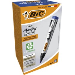 Set 12 Markere Permanente BIC 2000, Albastre, Marker BIC, Marker BIC Permanent, Marker Permanent, BIC Permanent, Markere BIC, Markere Permanente, Marker de Scris, Marker Set, Marker Rezistent Apa, Accesorii de Scris, Instrumente de scris