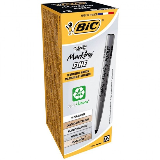Set 12 Markere Permanente BIC 1445, Negre, Marker BIC, Marker BIC Permanent, Marker Permanent, BIC Permanent, Markere BIC, Markere Permanente, Markere BIC Permanente, Marker de Scris, Marker Set, Accesorii de Scris, Instrumente de scris