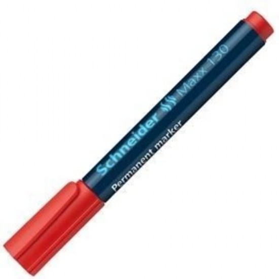 Marker Permanent SCHNEIDER Maxx 130, Varf Rotund de 1-3 mm, Culoare Rosie, Marker Permanent Rosu SCHNEIDER Maxx 130, Marker Permanent cu Cerneala Rosie, Markere Permanente SCHNEIDER Maxx 130, Marker Permanent cu Cerneala Rosie