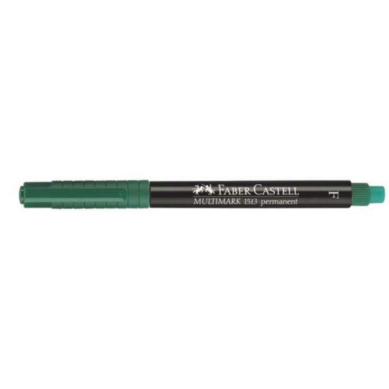 Marker Verde Permanent cu Radiera Faber-Castell Multimark, Varf F, Evidentiatoare, Markere Permanente CD Faber Castell, Marker cu Radiera, Marker Personalizare Obiecte Sticla si Plastic, Markere Permanente CD-uri