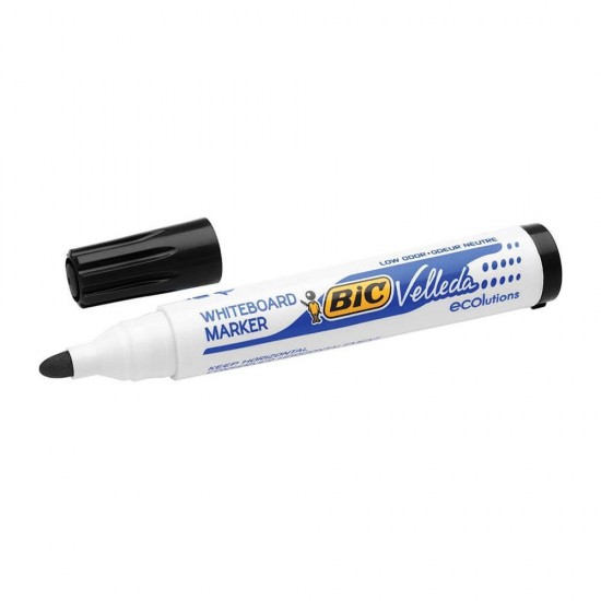 Set 12 Markere BIC Eco Velleda 1701, Negre, Marker BIC, Marker BIC ECO, Marker Multicolor, Marker ECO, Markere Eco, BIC Eco, BIC Eco Velleda, Eco Velleda 1701, Marker Velleda 1701, Marker Tabla, Marker de Scris, Markere Whiteboard, Markere Tabla Magnetica